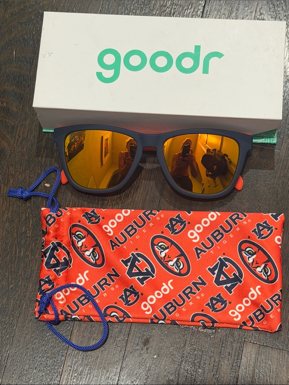 Brand new Goodr  Orange Mirror Lens Sunglasses - Auburn Edition